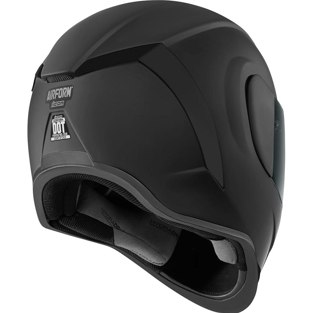 Icon Airform Dark Full Face Helmet Rubatone Black FREE 1 YEAR Returns, FREE UK Delivery | ThrottleChimp