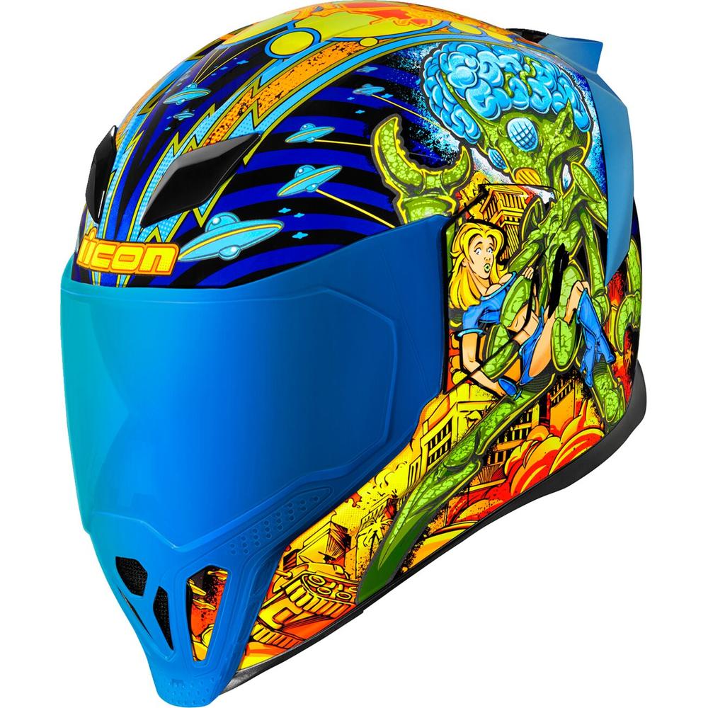 Icon Airflite Bugoid Blitz Full Face Helmet Blue