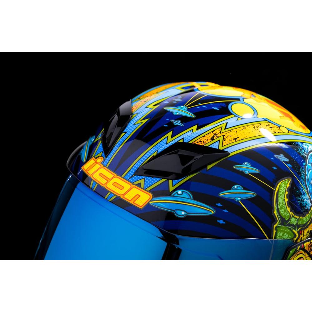 Icon Airflite Bugoid Blitz Full Face Helmet Blue