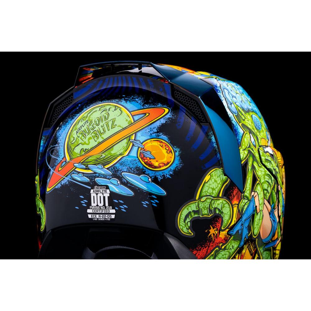 Icon Airflite Bugoid Blitz Full Face Helmet Blue