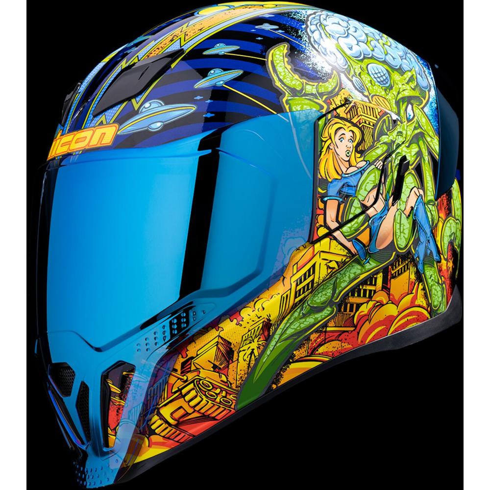 Icon Airflite Bugoid Blitz Full Face Helmet Blue