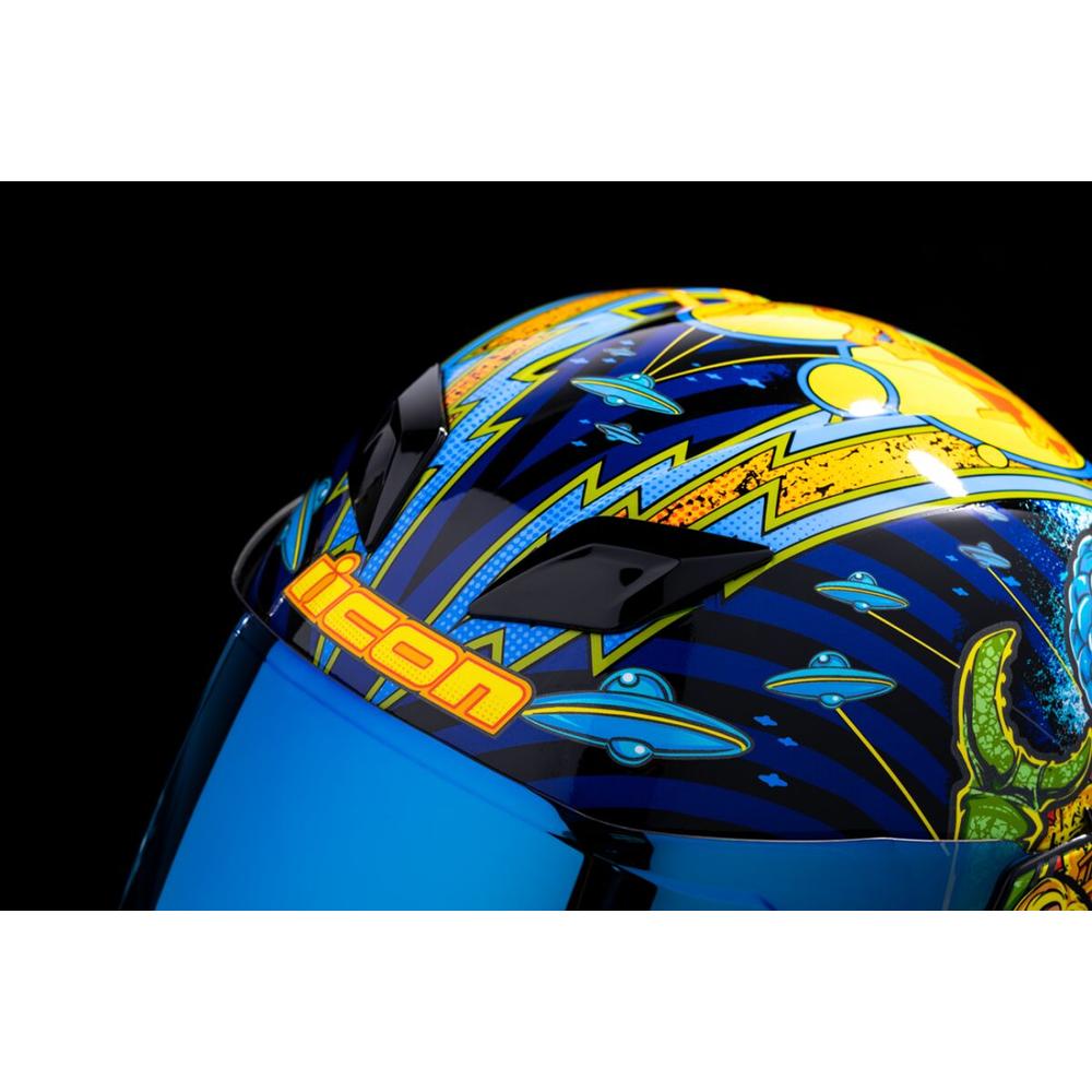 Icon Airflite Bugoid Blitz Full Face Helmet Blue