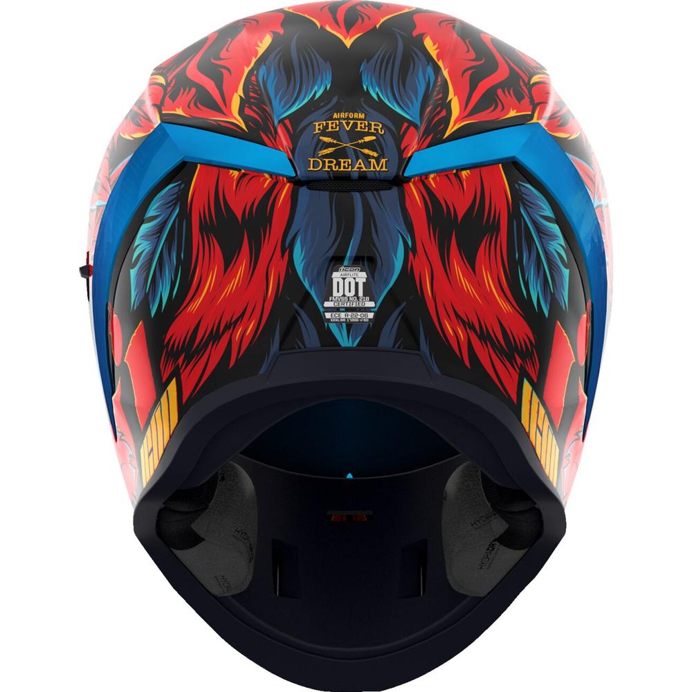 Icon Airform Fever Dream Full Face Helmet Blue FREE 1 YEAR Returns, FREE UK Delivery | ThrottleChimp