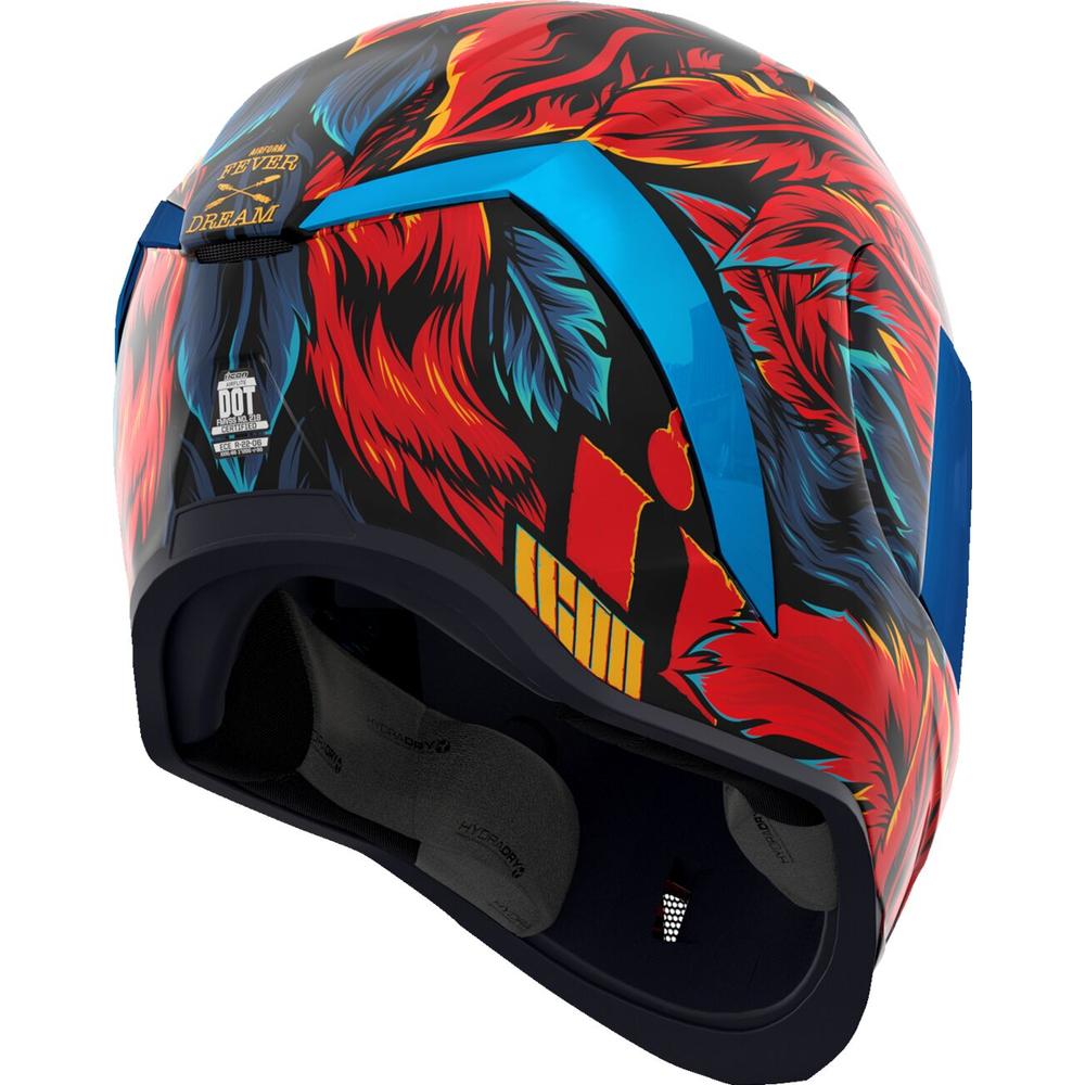 Icon Airform Fever Dream Full Face Helmet Blue FREE 1 YEAR Returns, FREE UK Delivery | ThrottleChimp