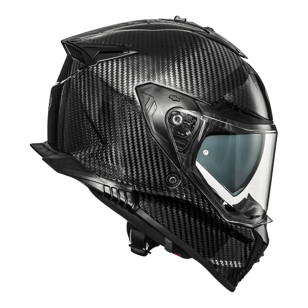 Premier Streetfighter Carbon Full Face Helmet Gloss Black FREE 1 YEAR Returns, FREE UK Delivery | ThrottleChimp