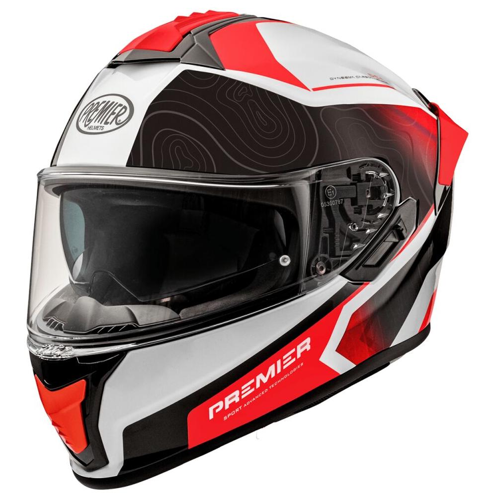 Premier Evoluzione DK 2BM Full Face Helmet Gloss Black / Red / White