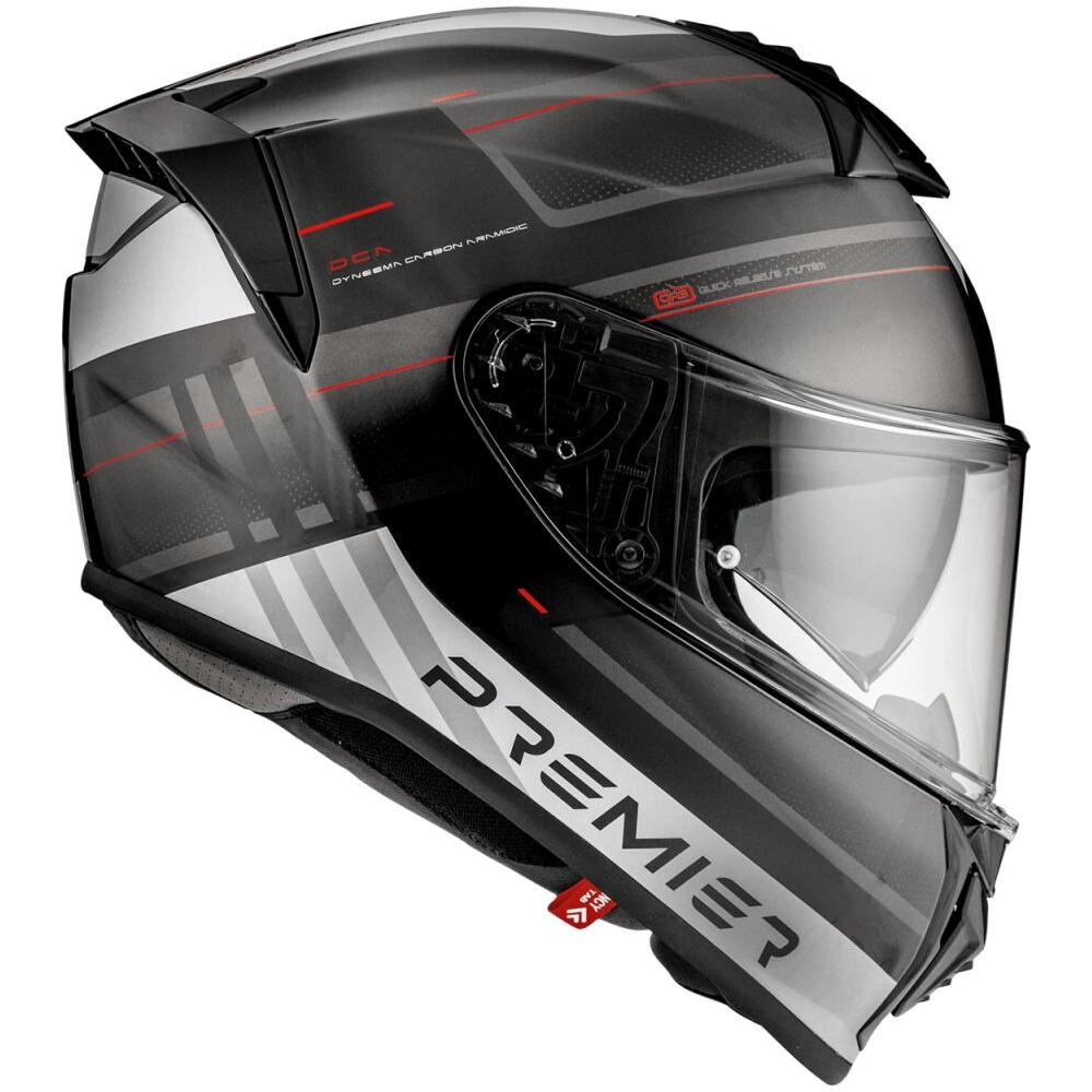 Premier Evoluzione SP 92 Full Face Helmet Matt Black / Grey / White