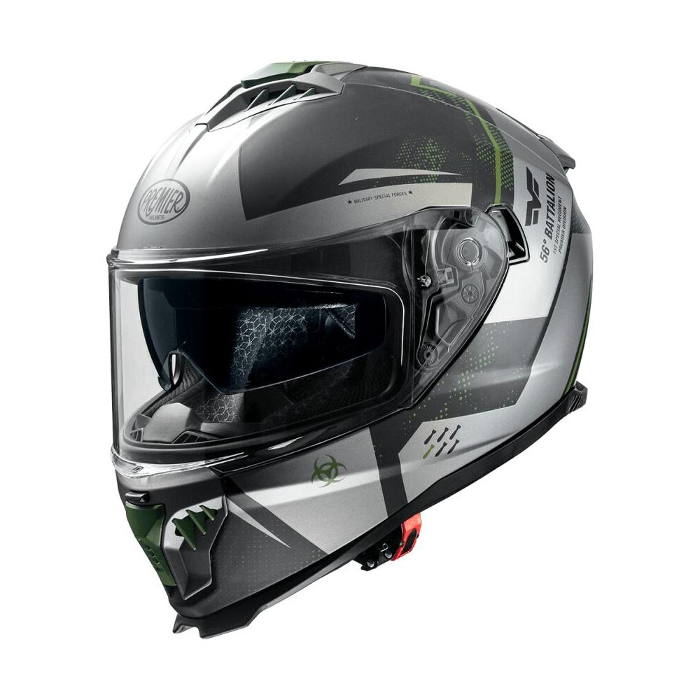 Premier Typhoon BA Mily Full Face Helmet Matt Grey / Black / Dark Green