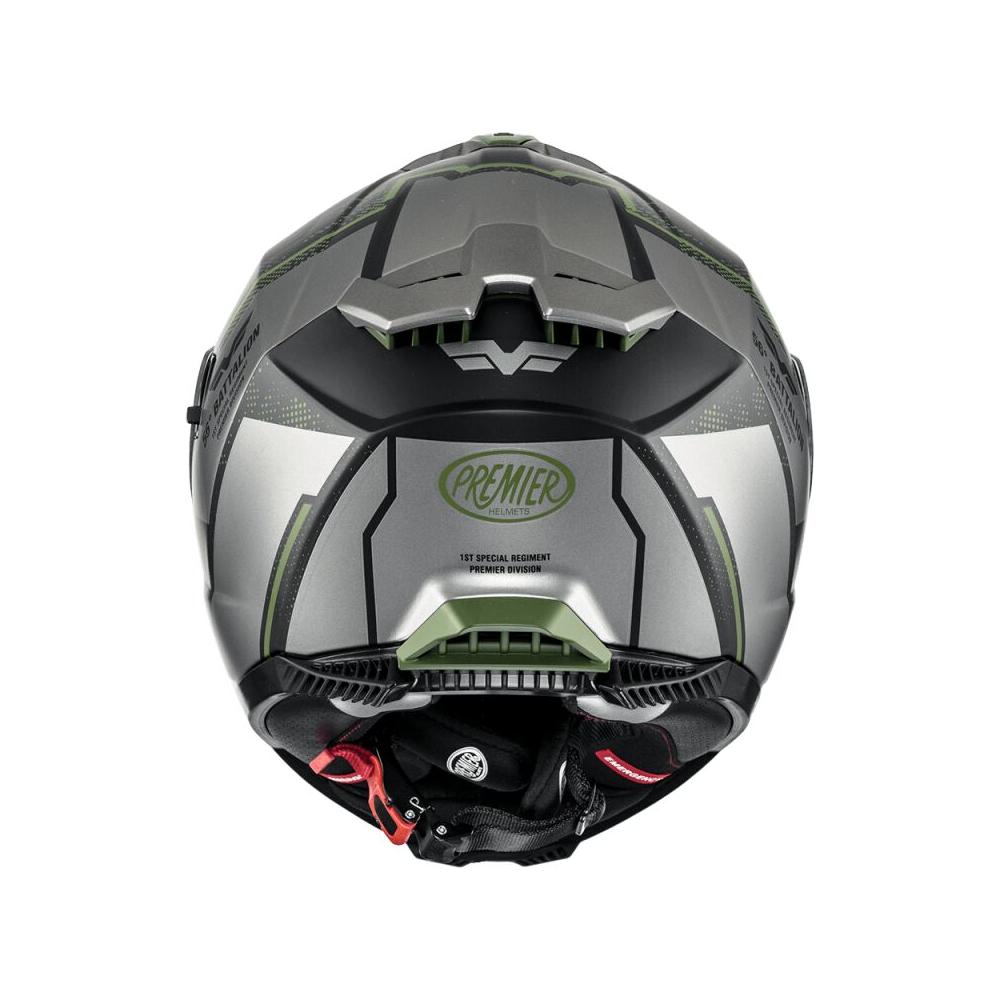 Premier Typhoon BA Mily Full Face Helmet Matt Grey / Black / Dark Green