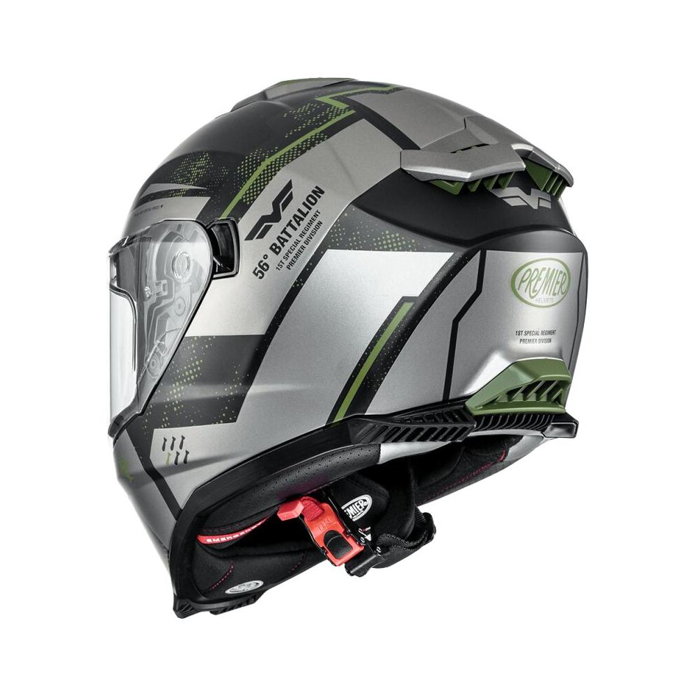 Premier Typhoon BA Mily Full Face Helmet Matt Grey / Black / Dark Green