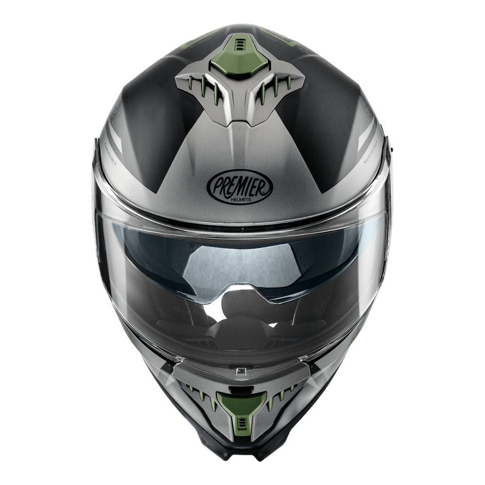 Premier Typhoon BA Mily Full Face Helmet Matt Grey / Black / Dark Green