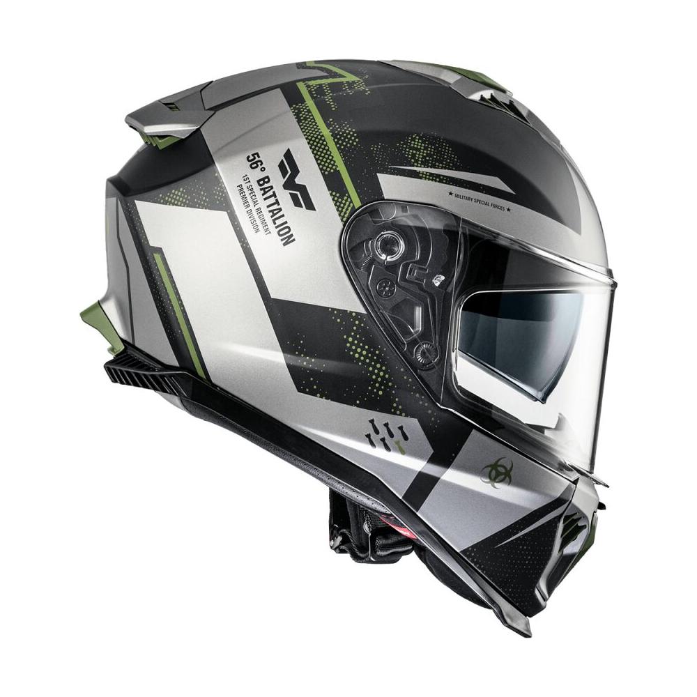 Premier Typhoon BA Mily Full Face Helmet Matt Grey / Black / Dark Green