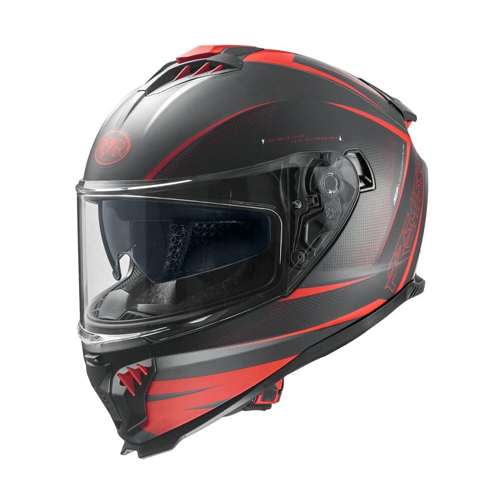 Premier Typhoon FR 92 Full Face Helmet Matt Black / Red