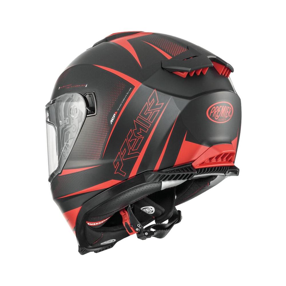 Premier Typhoon FR 92 Full Face Helmet Matt Black / Red