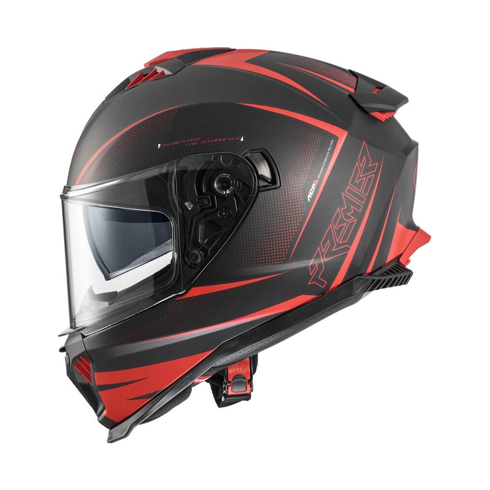 Premier Typhoon FR 92 Full Face Helmet Matt Black / Red