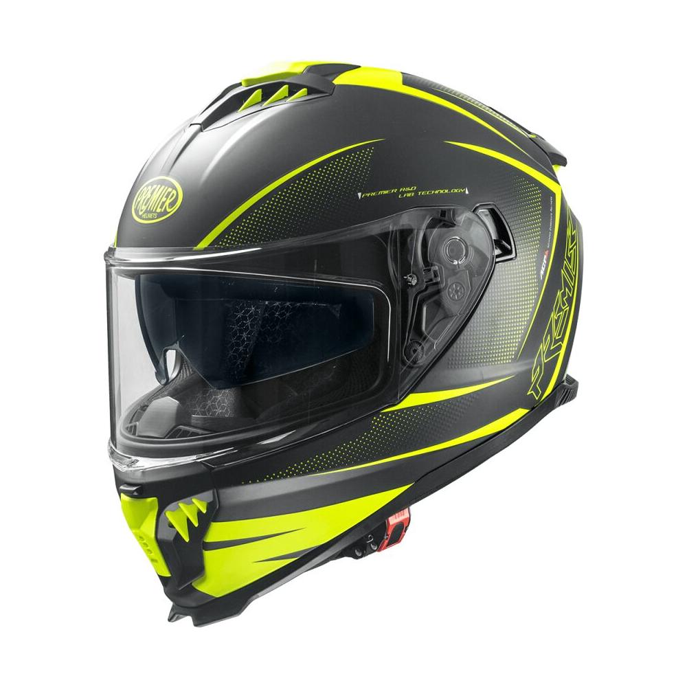 Premier Typhoon FR Y9 Full Face Helmet Matt Black / Yellow