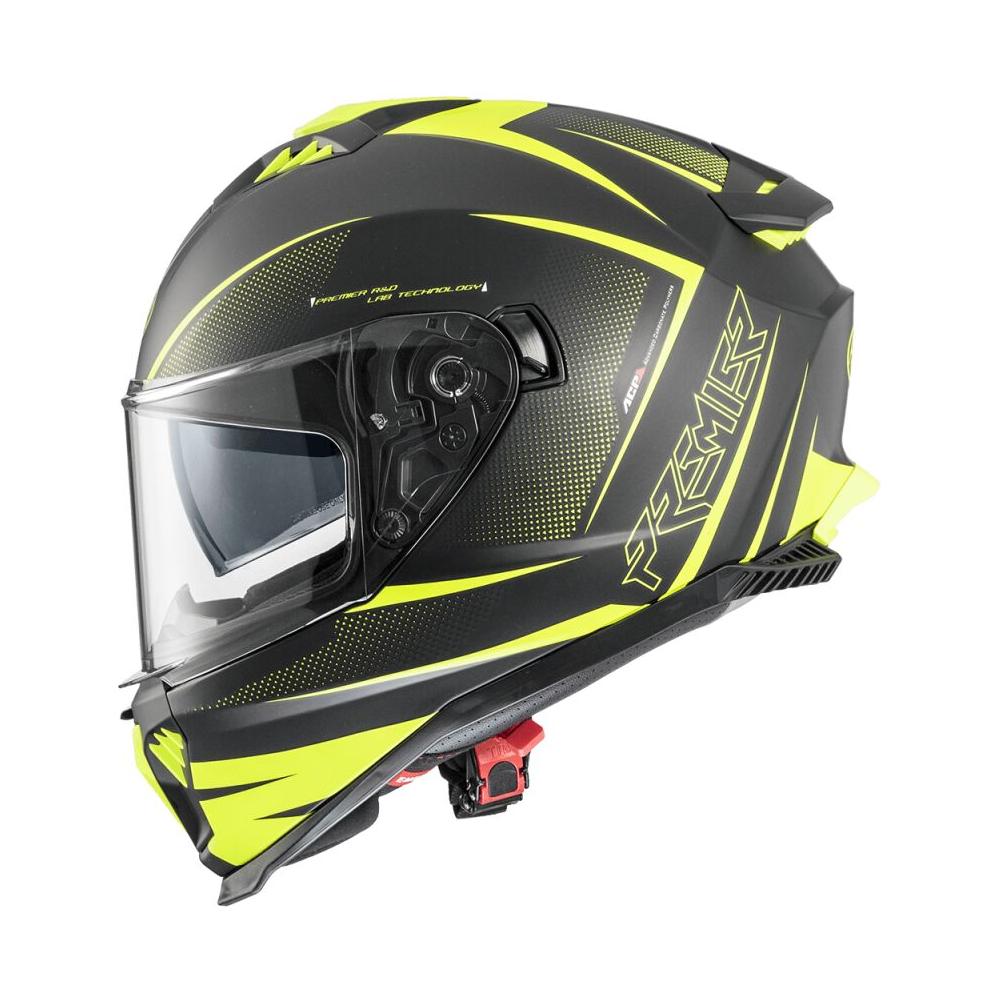 Premier Typhoon FR Y9 Full Face Helmet Matt Black / Yellow