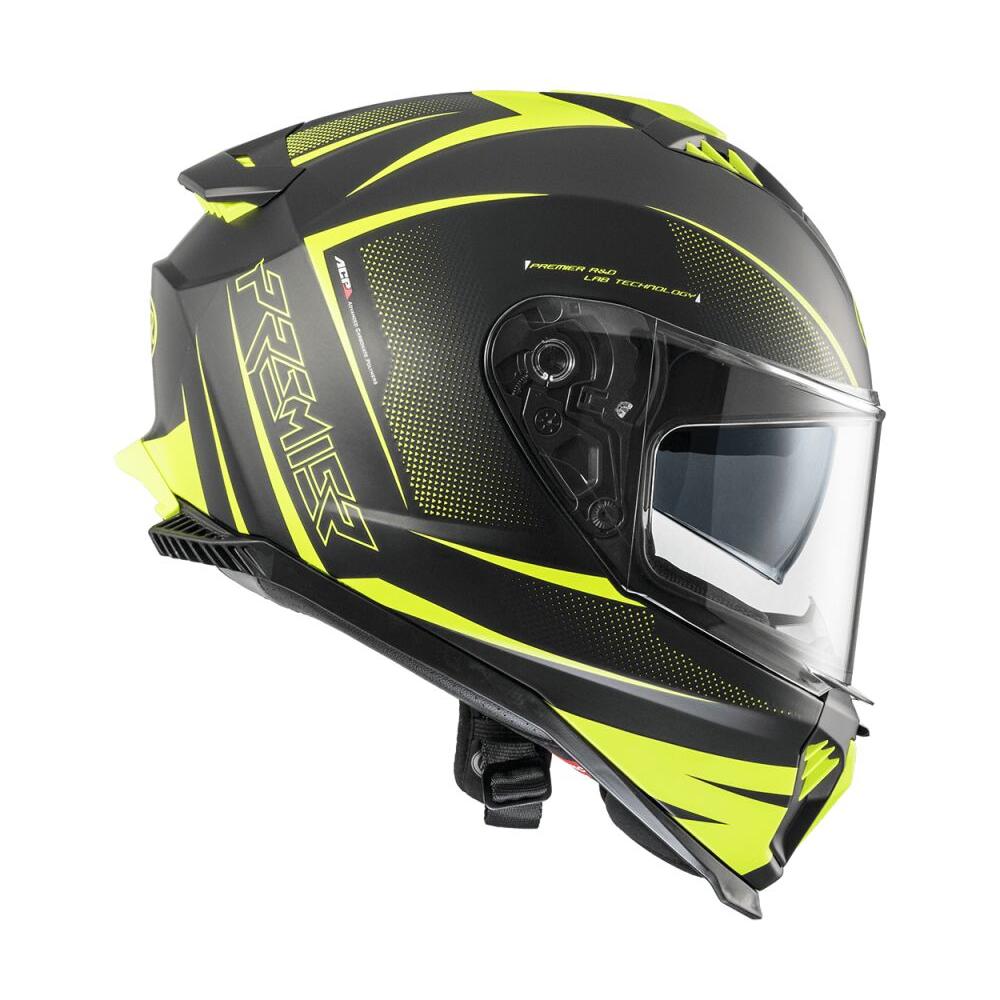 Premier Typhoon FR Y9 Full Face Helmet Matt Black / Yellow