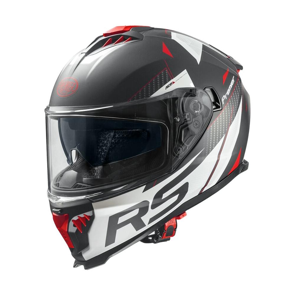 Premier Typhoon RS 2 Full Face Helmet Matt Grey / Red / White