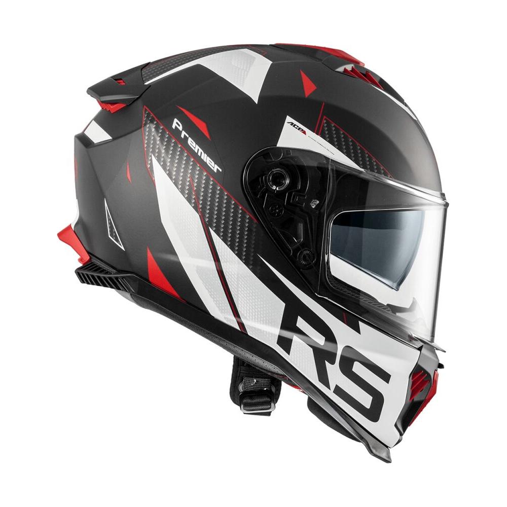 Premier Typhoon RS 2 Full Face Helmet Matt Grey / Red / White