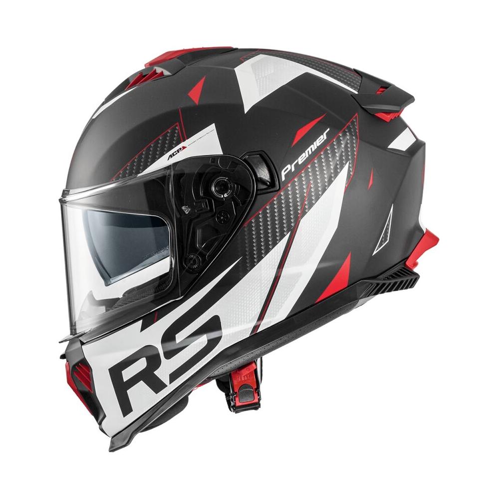 Premier Typhoon RS 2 Full Face Helmet Matt Grey / Red / White