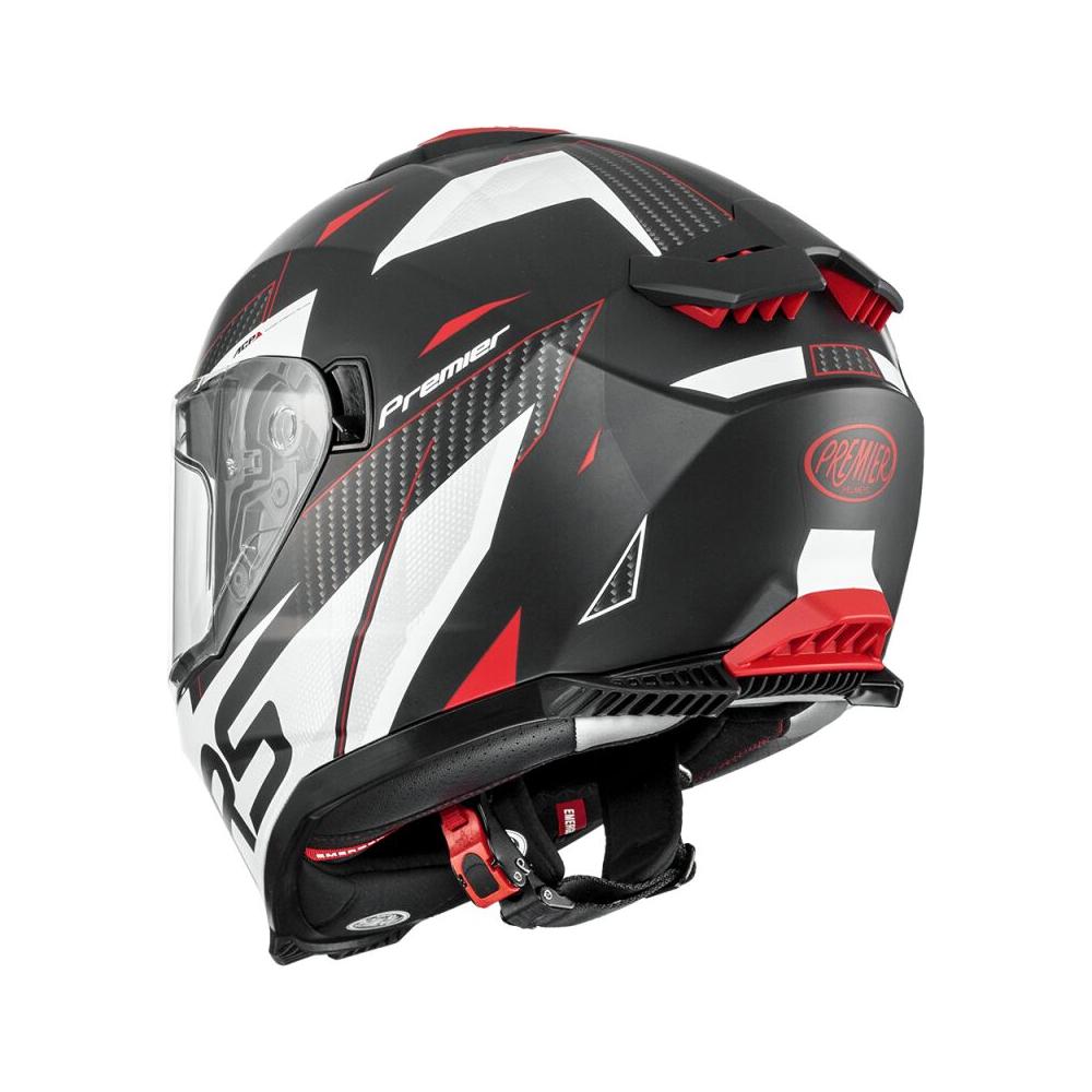 Premier Typhoon RS 2 Full Face Helmet Matt Grey / Red / White