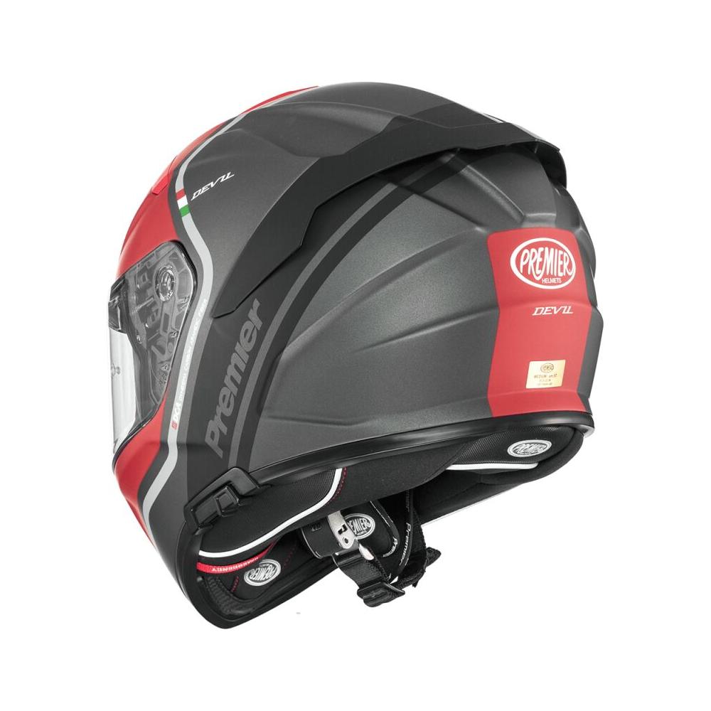 Premier Devil PH 17 Full Face Helmet Grey / Red