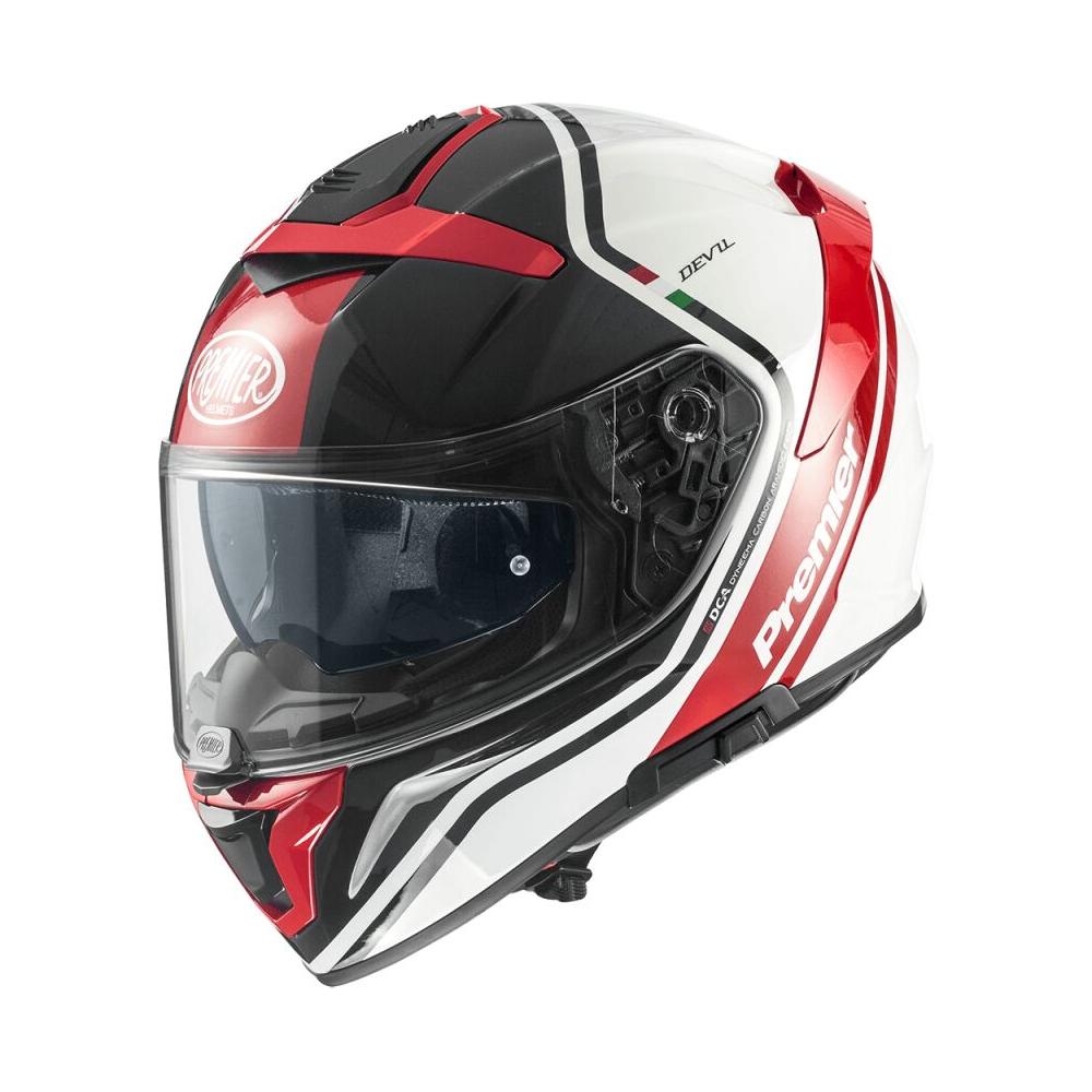 Premier Devil PH 2 Full Face Helmet Grey / Red / White