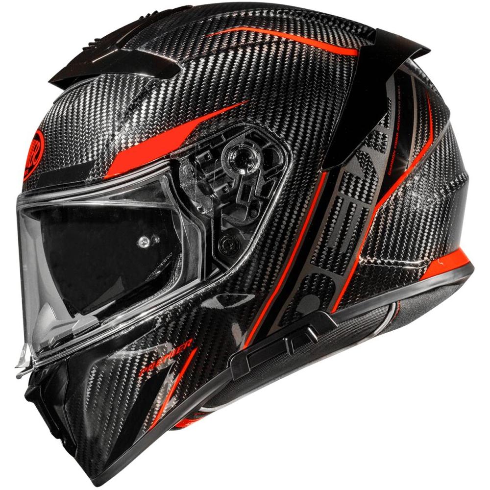 Premier Devil Carbon ST 2 Full Face Helmet Black / Red FREE 1 YEAR Returns, FREE UK Delivery | ThrottleChimp