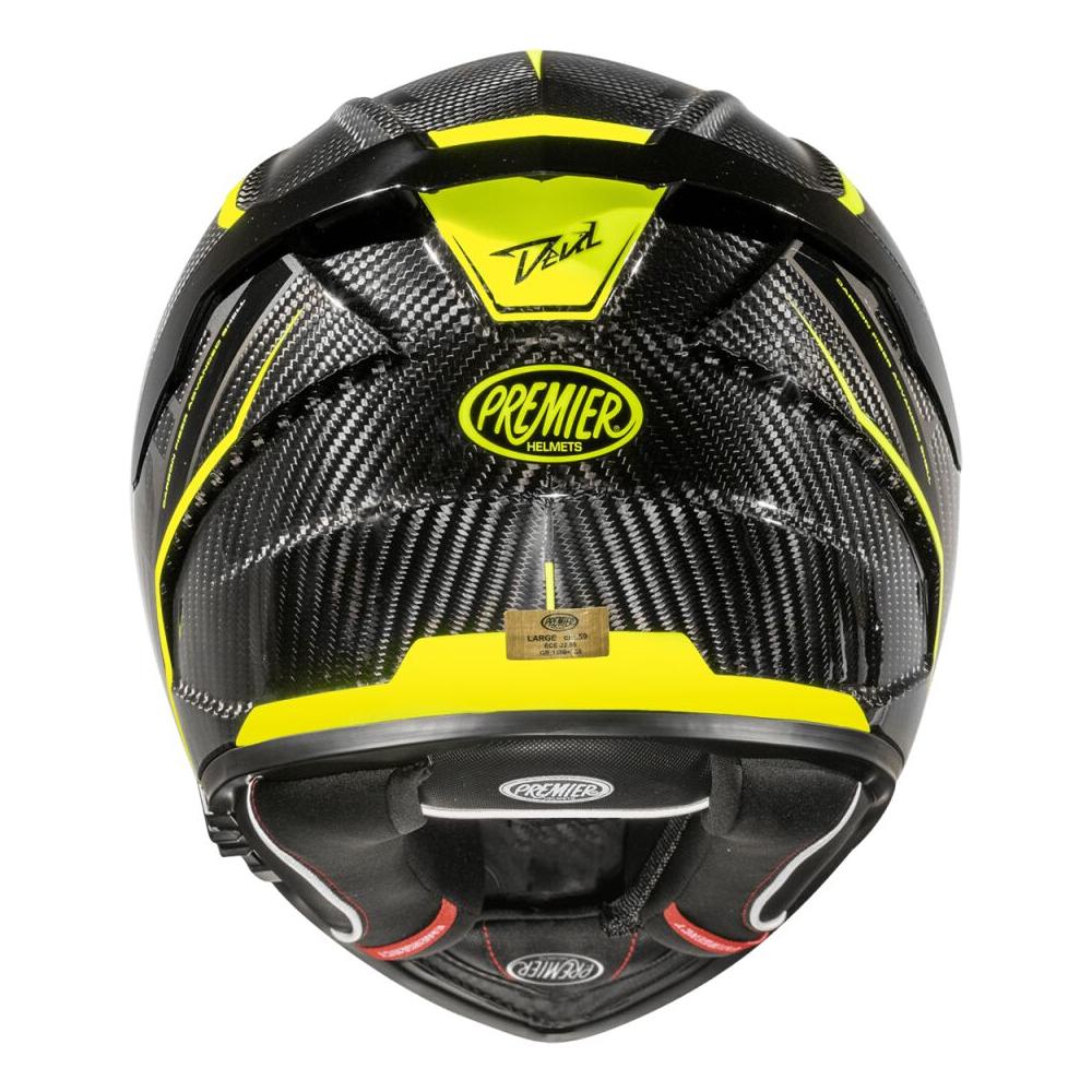 Premier Devil Carbon ST Y Full Face Helmet Black / Yellow FREE 1 YEAR Returns, FREE UK Delivery | ThrottleChimp