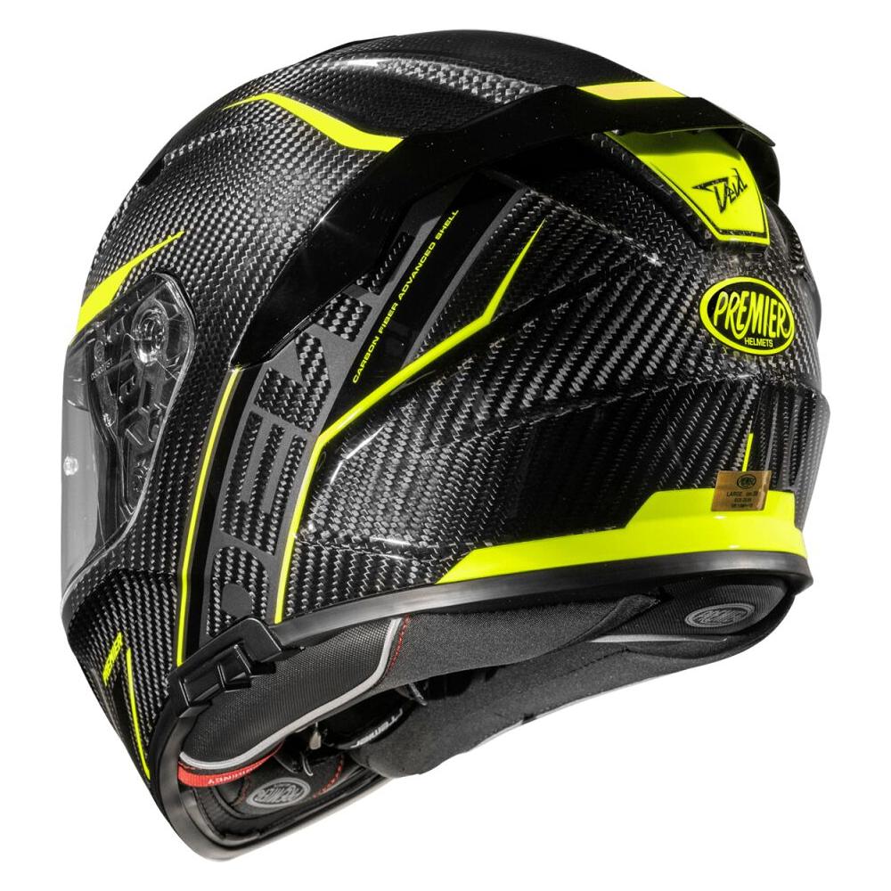 Premier Devil Carbon ST Y Full Face Helmet Black / Yellow FREE 1 YEAR Returns, FREE UK Delivery | ThrottleChimp