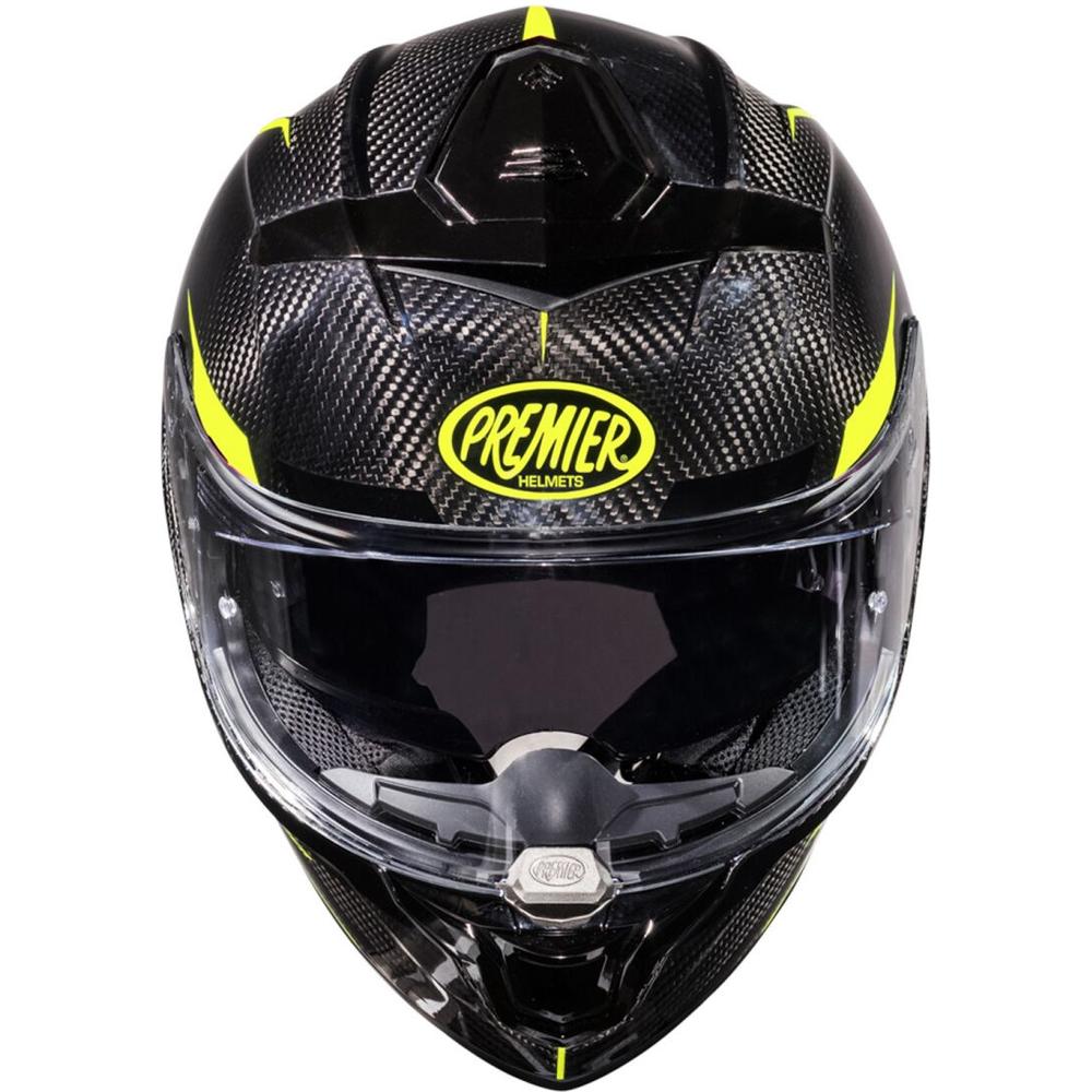 Premier Devil Carbon ST Y Full Face Helmet Black / Yellow FREE 1 YEAR Returns, FREE UK Delivery | ThrottleChimp