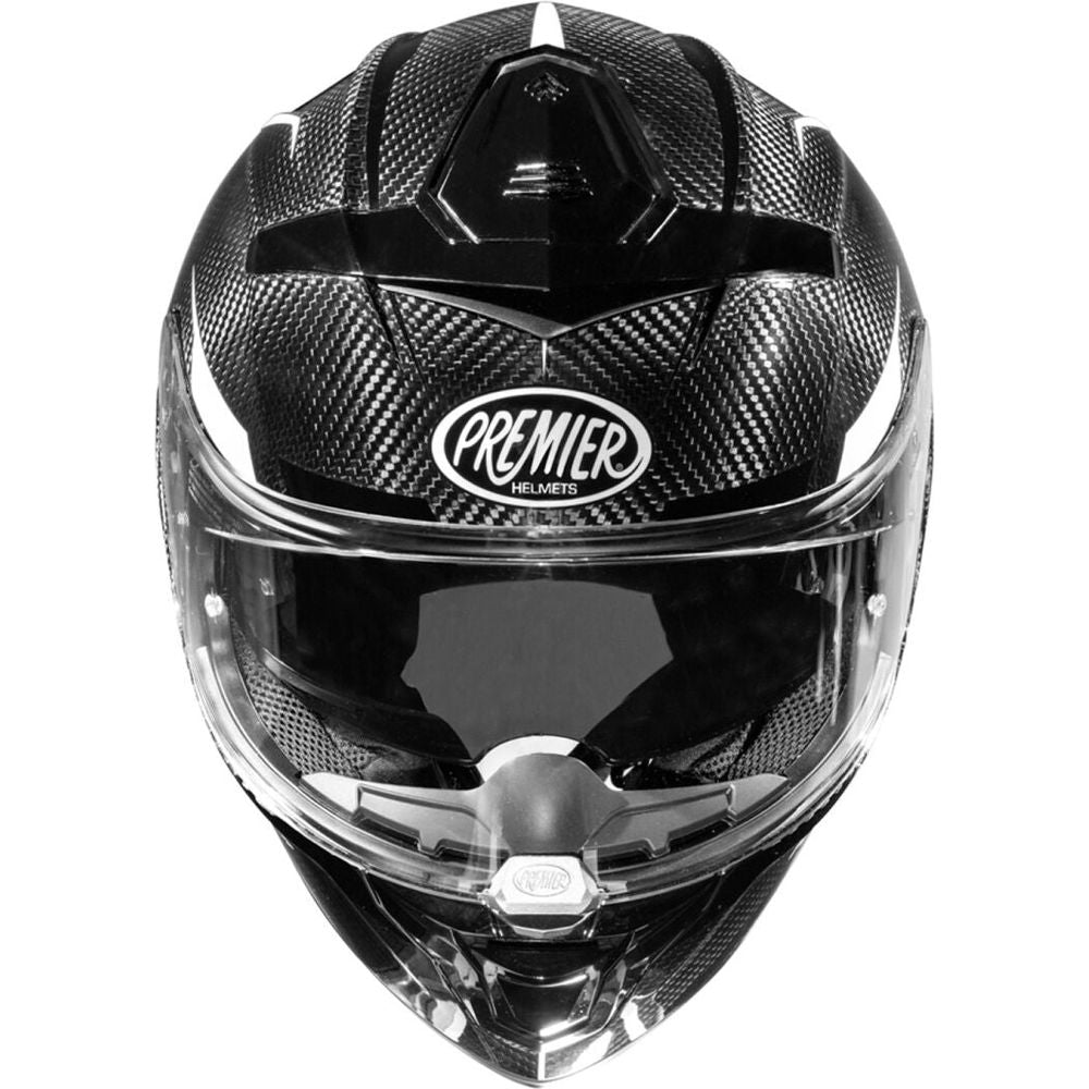 Premier Devil Carbon ST 8 Full Face Helmet Black / White FREE 1 YEAR Returns, FREE UK Delivery | ThrottleChimp