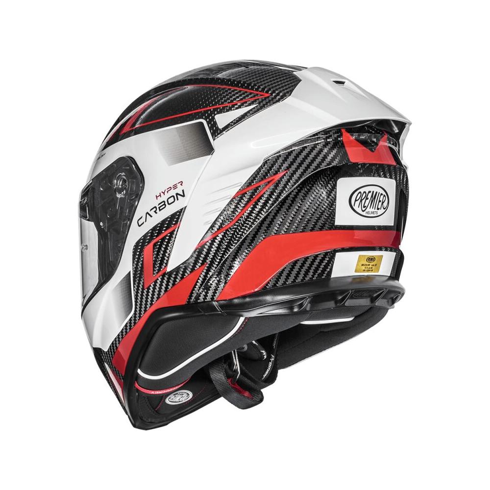 Premier Hyper Carbon TK 92 Full Face Helmet Red / White / Grey FREE 1 YEAR Returns, FREE UK Delivery | ThrottleChimp