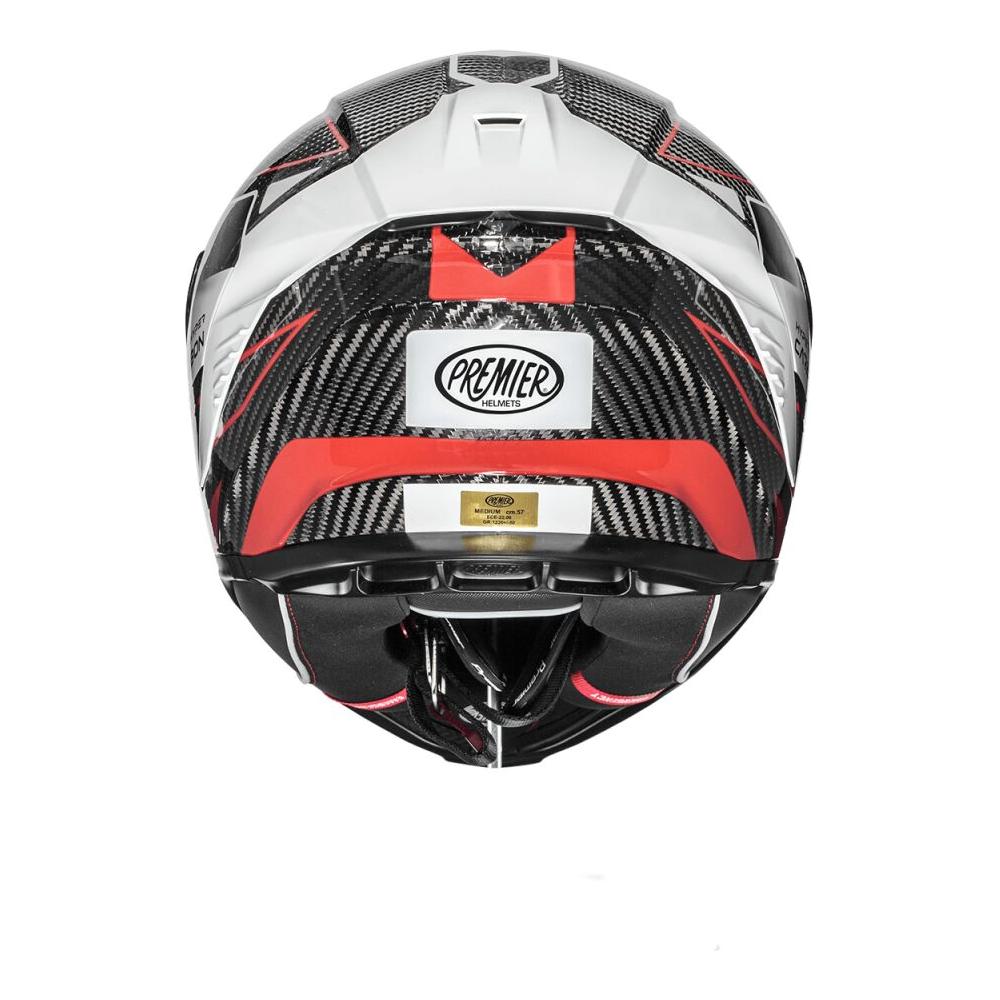 Premier Hyper Carbon TK 92 Full Face Helmet Red / White / Grey FREE 1 YEAR Returns, FREE UK Delivery | ThrottleChimp