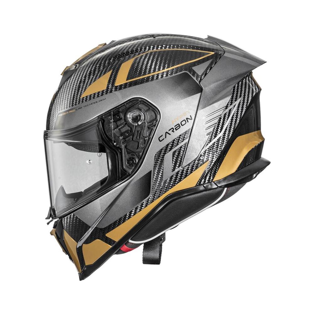 Premier Hyper Carbon TK 19 Full Face Helmet Grey / Gold FREE 1 YEAR Returns, FREE UK Delivery | ThrottleChimp