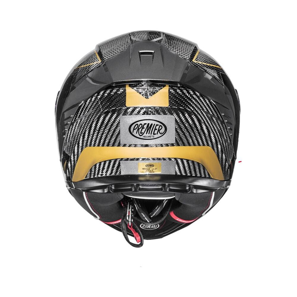 Premier Hyper Carbon TK 19 Full Face Helmet Grey / Gold FREE 1 YEAR Returns, FREE UK Delivery | ThrottleChimp