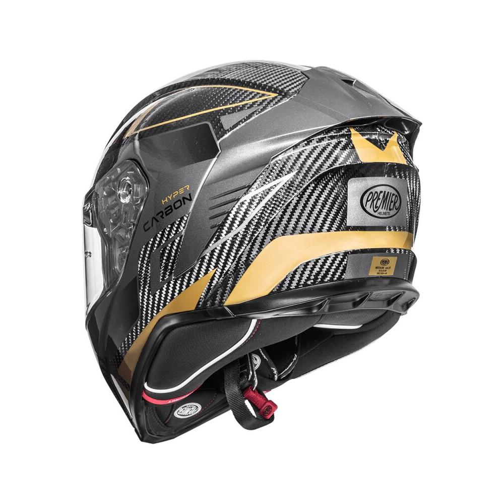 Premier Hyper Carbon TK 19 Full Face Helmet Grey / Gold FREE 1 YEAR Returns, FREE UK Delivery | ThrottleChimp