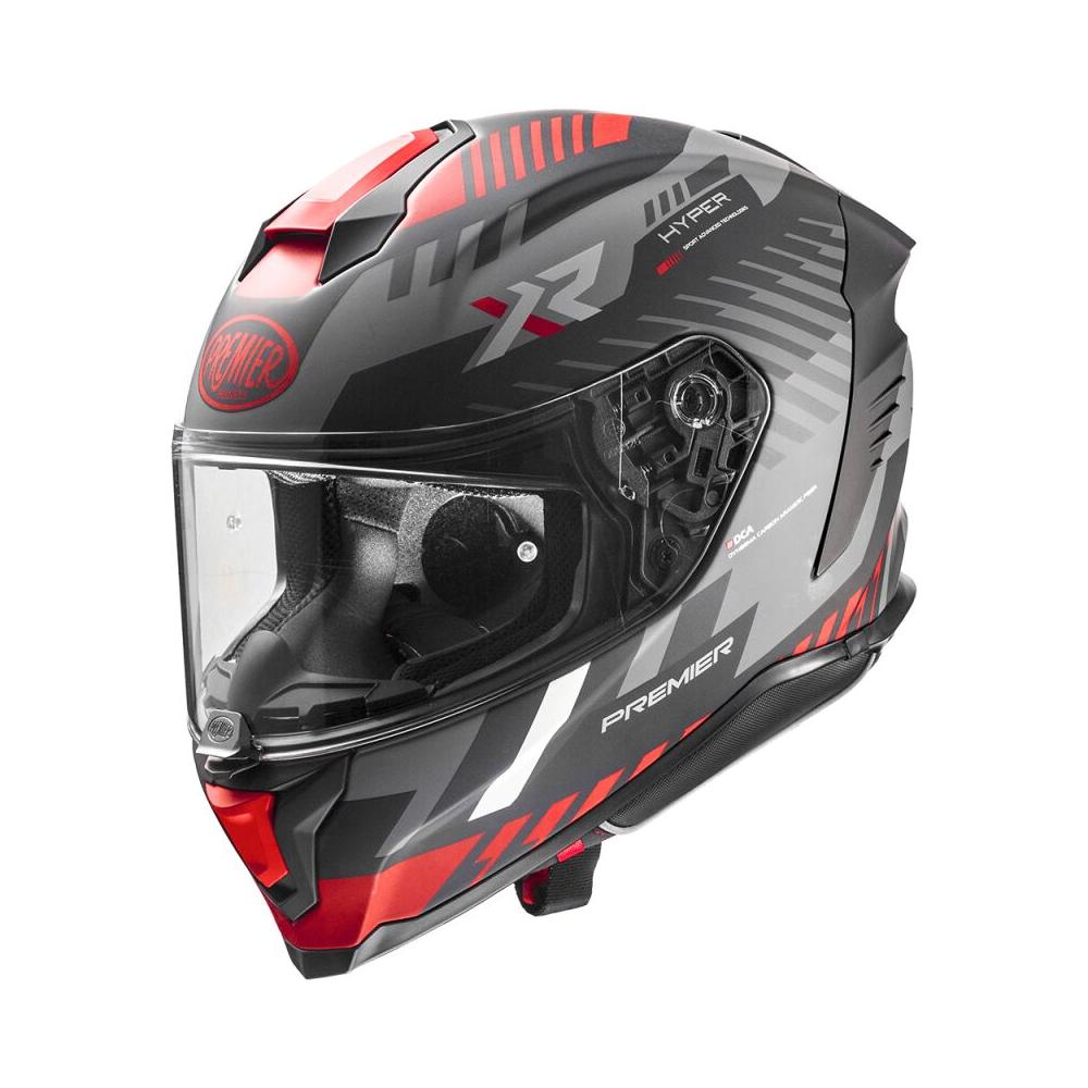 Premier Hyper XR 92 Full Face Helmet Matt Black / Grey / Red