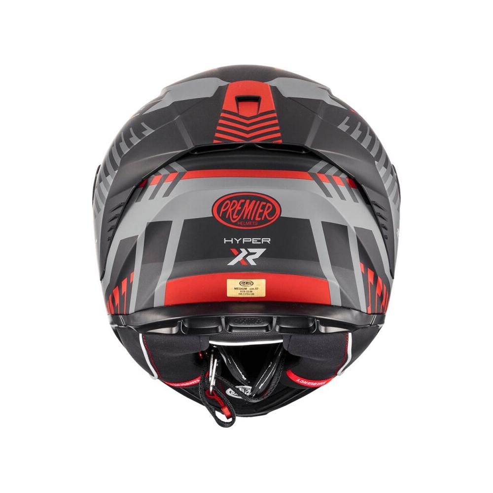 Premier Hyper XR 92 Full Face Helmet Matt Black / Grey / Red