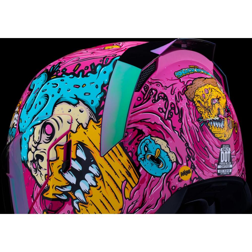 Icon Airflite Snack Attack MIPS Full Face Helmet Pink / Cyan