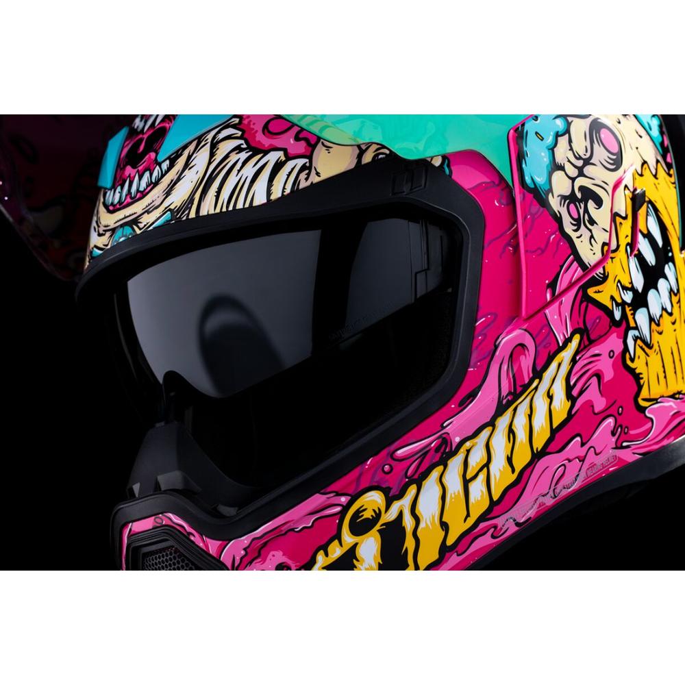 Icon Airflite Snack Attack MIPS Full Face Helmet Pink / Cyan