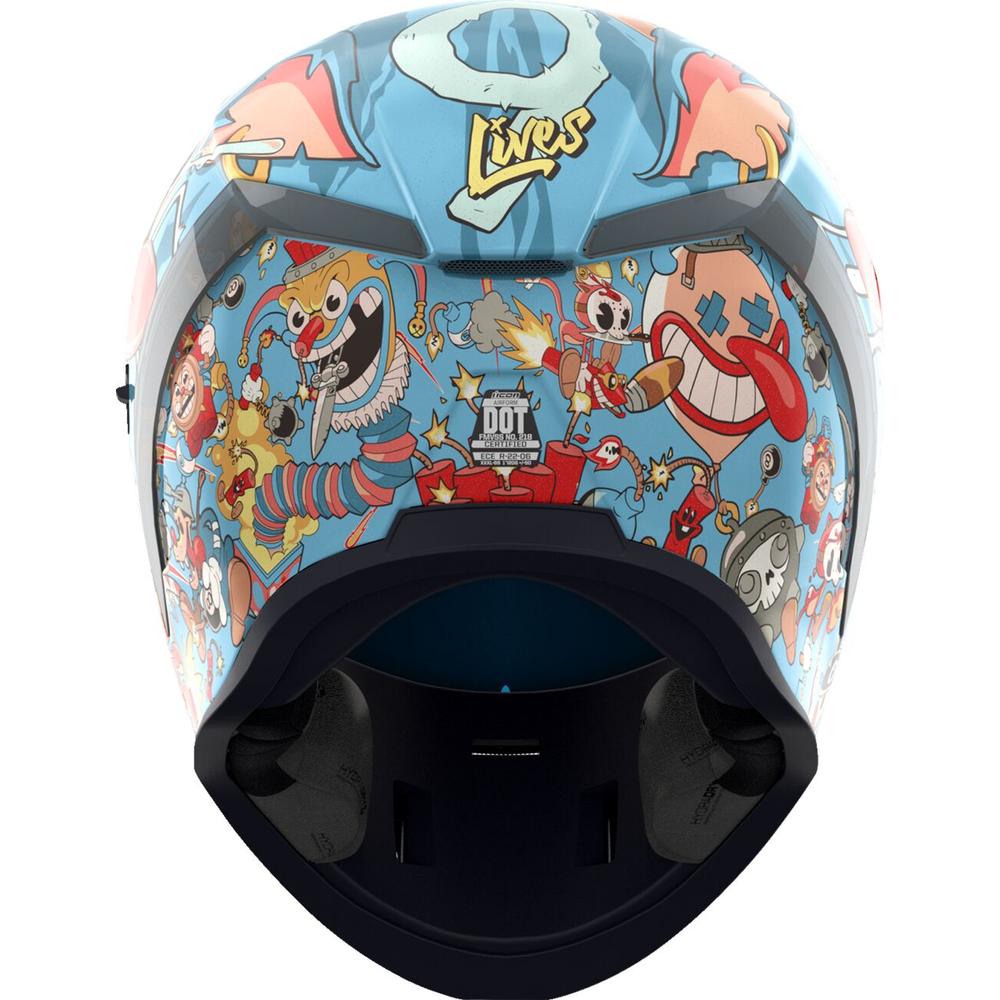 Icon Airform Nine Lives Full Face Helmet Blue