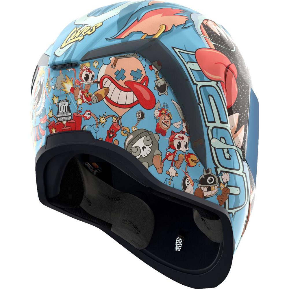 Icon Airform Nine Lives Full Face Helmet Blue