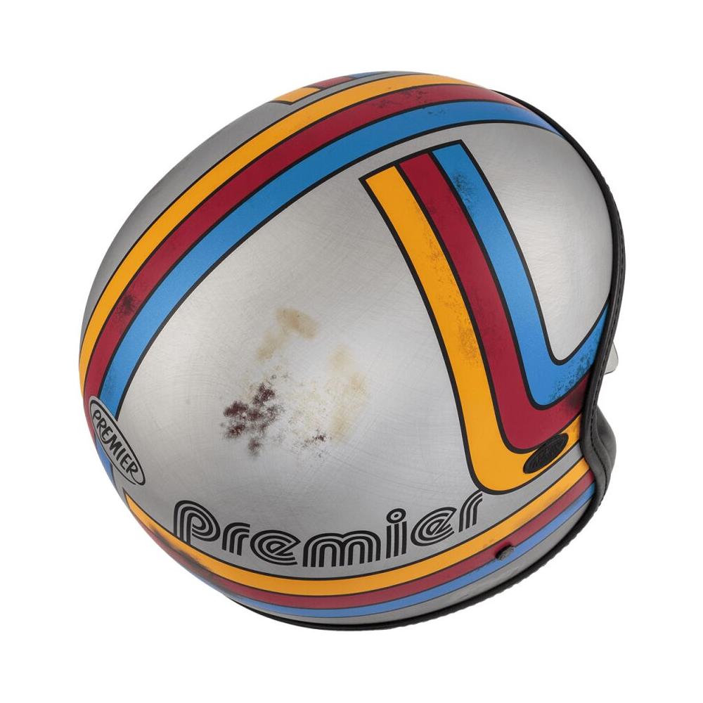 Premier Vintage Platinum Edition Open Face Helmet Blue / Red / Silver / Yellow