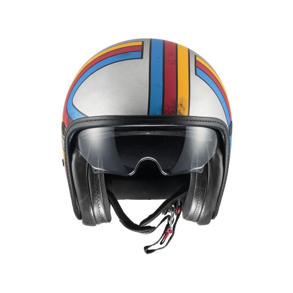 Premier Vintage Platinum Edition Open Face Helmet Blue / Red / Silver / Yellow FREE 1 YEAR Returns, FREE UK Delivery | ThrottleChimp