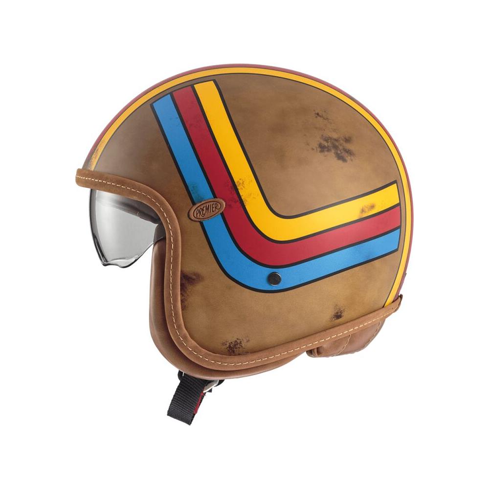 Premier Vintage Platinum Edition Open Face Helmet Blue / Brown / Red / Yellow