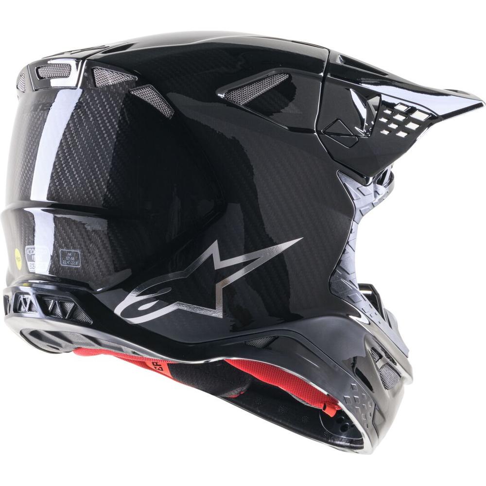 Alpinestars Supertech M10 Fame MX Helmet Gloss Black / Carbon