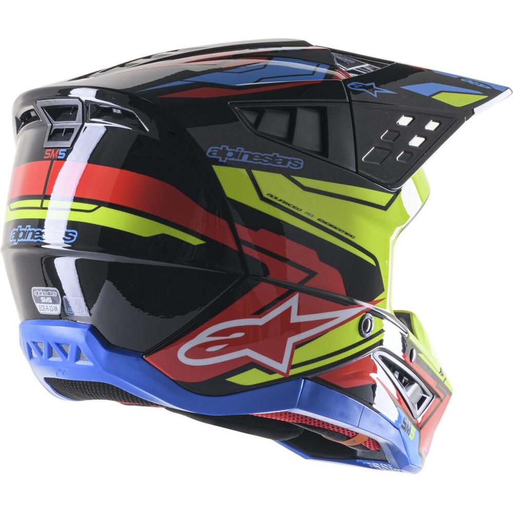 Alpinestars Supertech M5 Action 2 MX Helmet Black / Yellow / Red