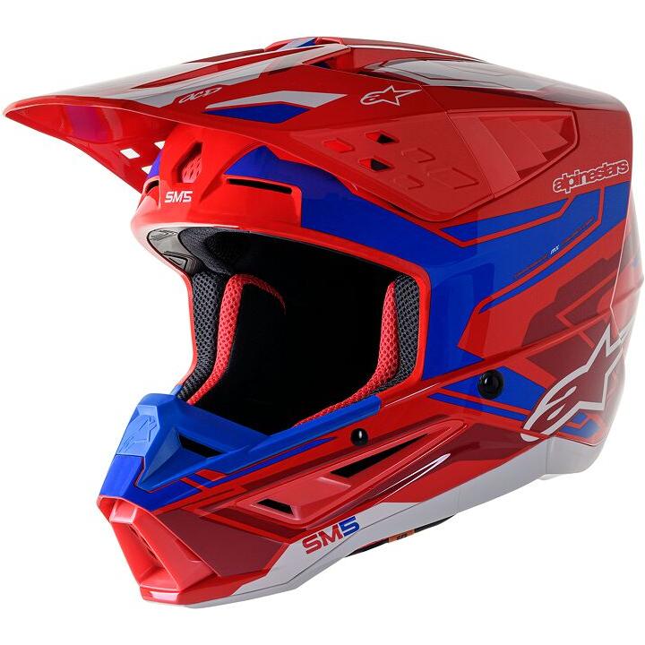 Alpinestars Supertech M5 Action 2 MX Helmet Gloss Red / Blue